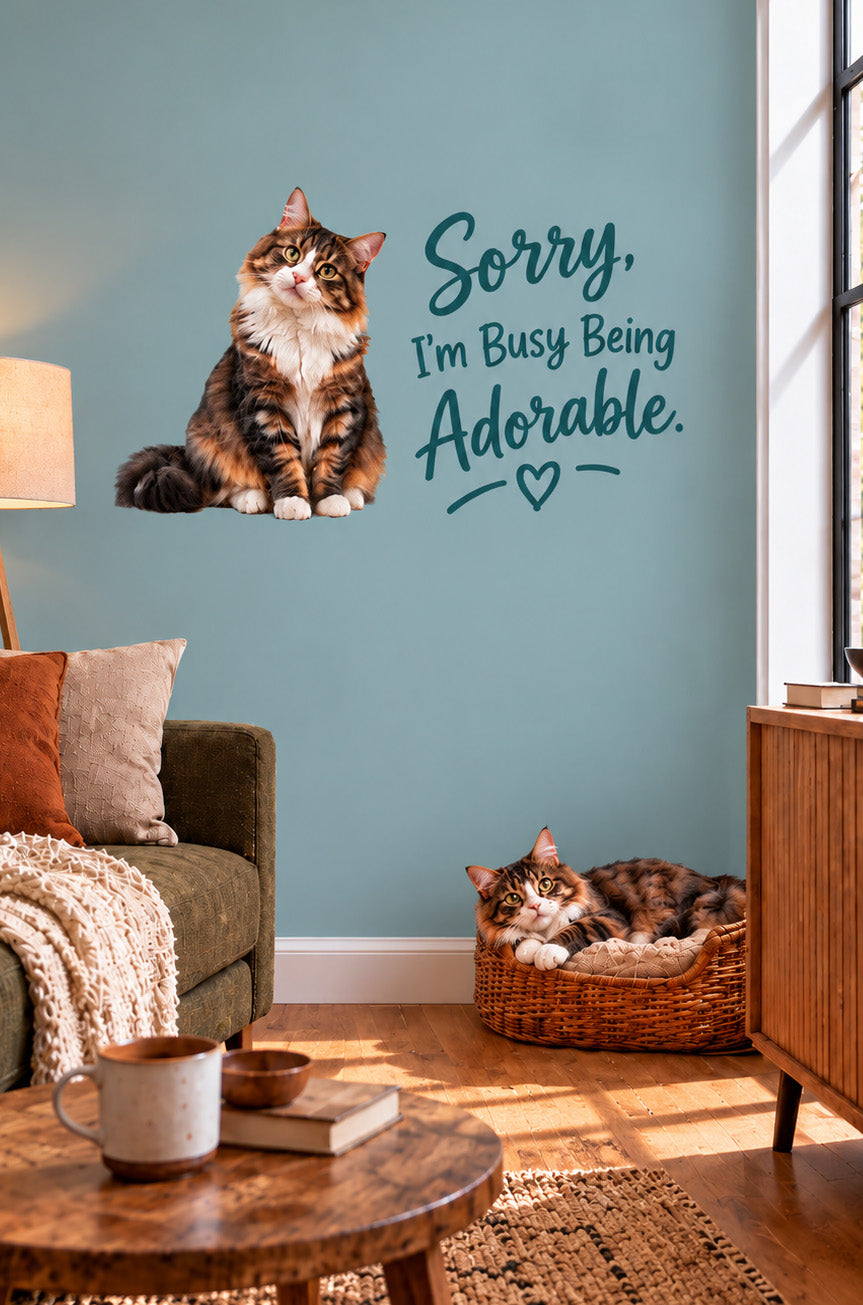 Custom pet wall sticker of a cat