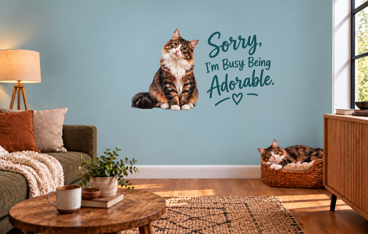 Custom pet wall sticker of a cat